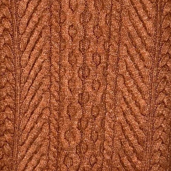 Nili Logan x Target Cardigan Womens XS Brown Open Front Cable Knit Sweater Cabin - Picture 6 of 8